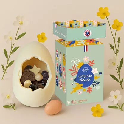 Maxi oeuf surprise chocolat blanc CHOCODIC