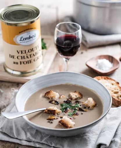 Velouté de châtaignes au foie gras MAISON LEMBERT