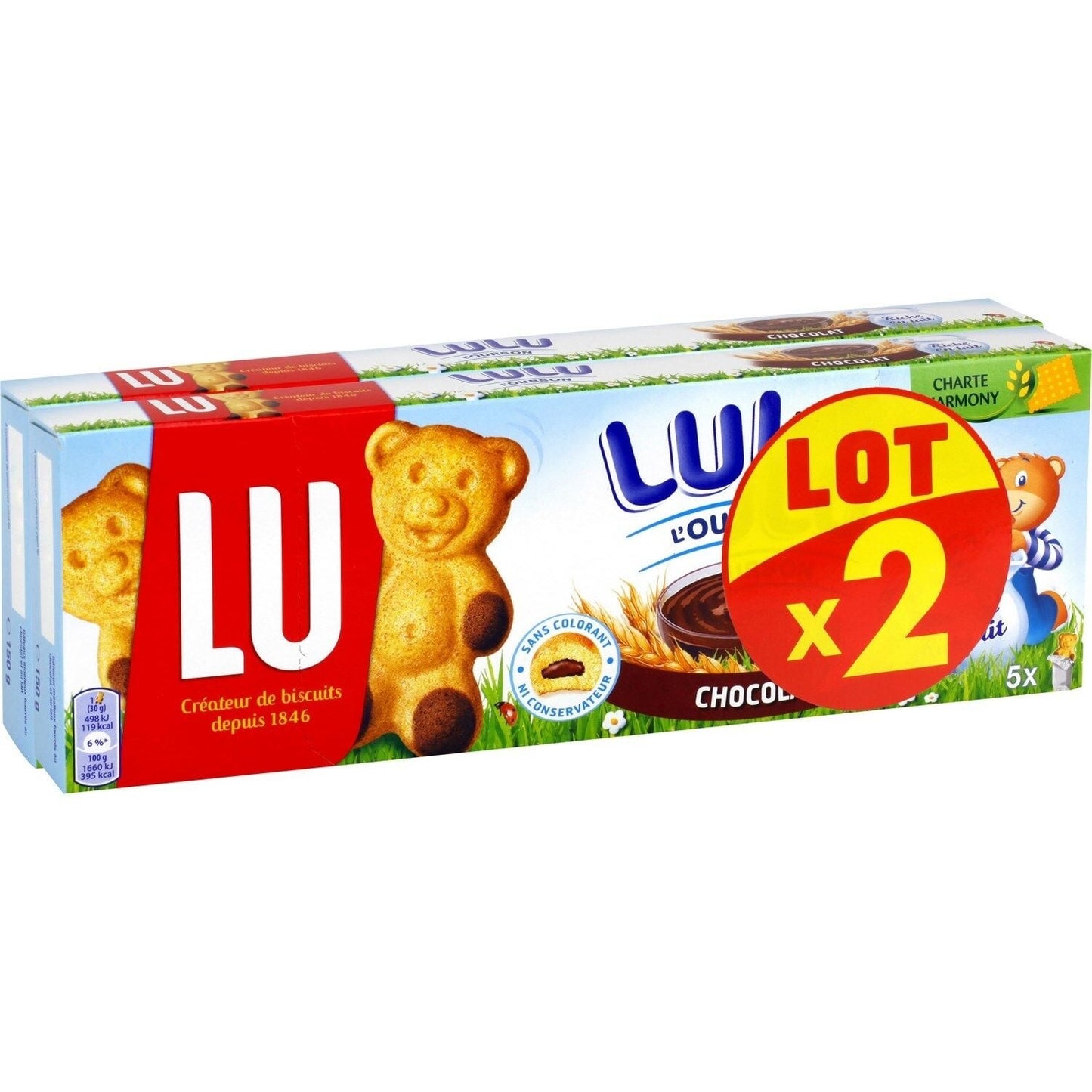 Gâteaux moelleux chocolat LULU L'OURSON 