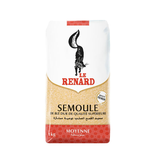Semoule de Blé Moyenne LE RENARD le paquet de 1Kg