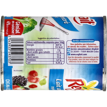 [ANTI-GASPILLAGE] Lait Concentré Non Sucré Demi-Écrémé REGILAIT - Date de durabilité minimale : 12/06/2025