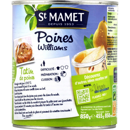 Fruits au Sirop Poires Williams ST MAMET 
