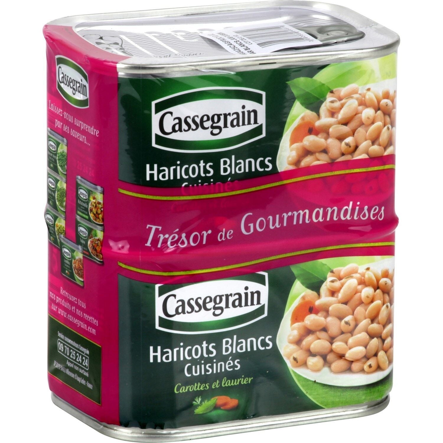 Haricots Blancs avec Carottes et Laurier CASSEGRAIN 
