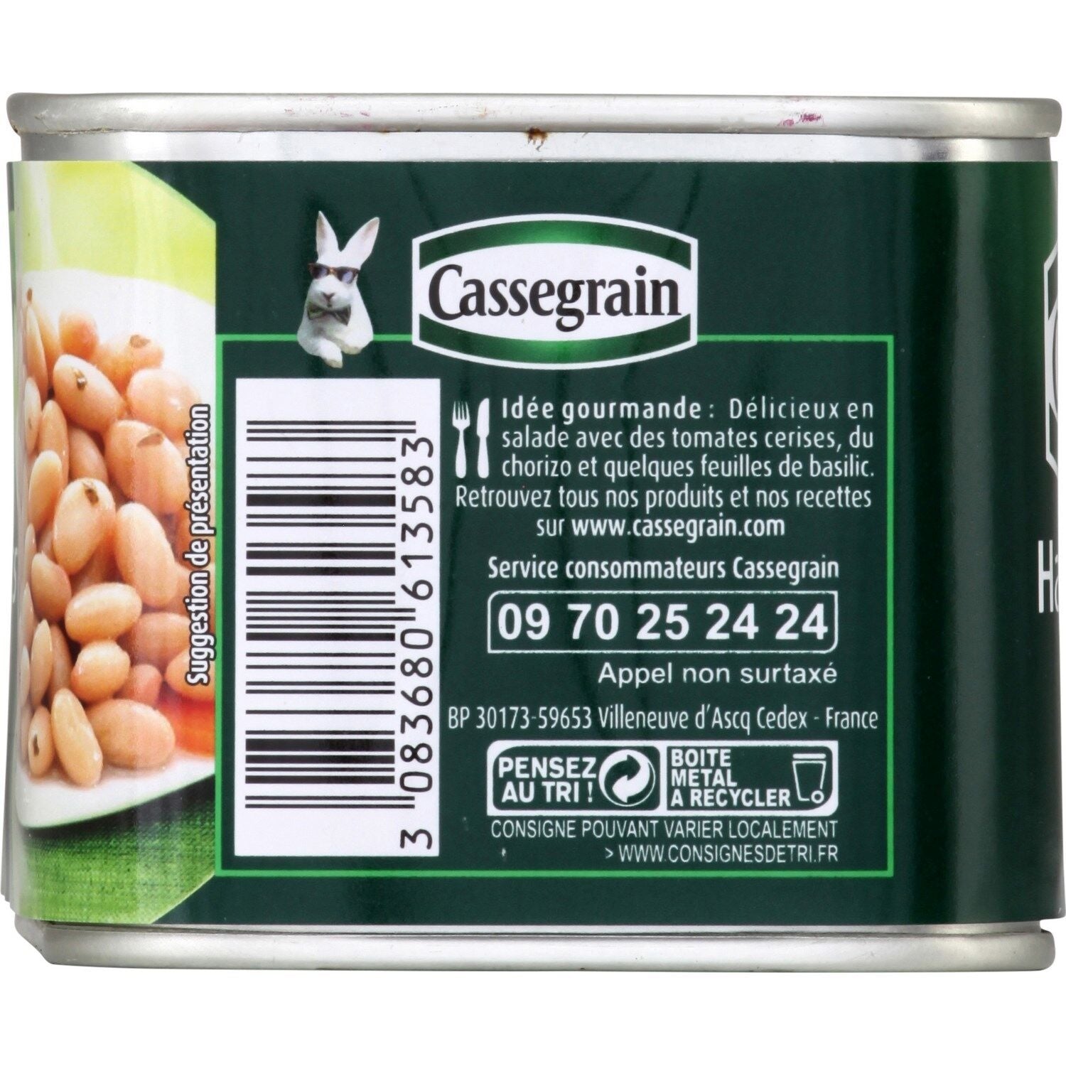 Haricots Blancs avec Carottes et Laurier CASSEGRAIN 