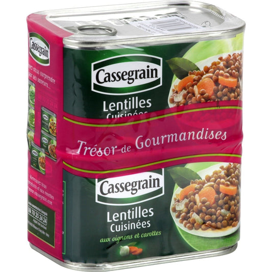 Lentilles aux Oignons et Carottes CASSEGRAIN 