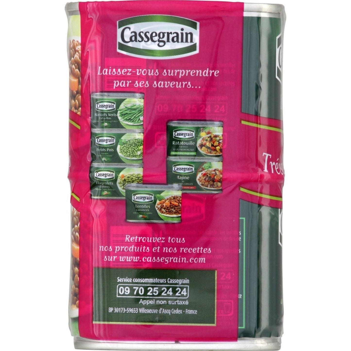Lentilles aux Oignons et Carottes CASSEGRAIN 