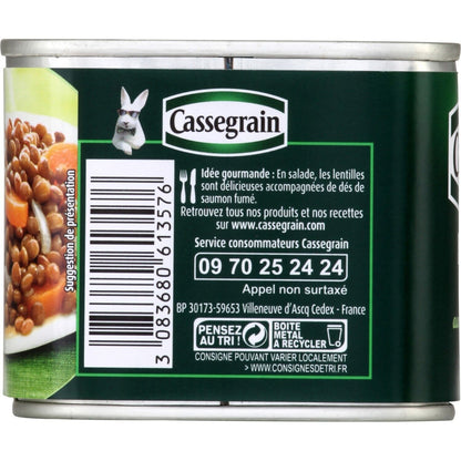 Lentilles aux Oignons et Carottes CASSEGRAIN 