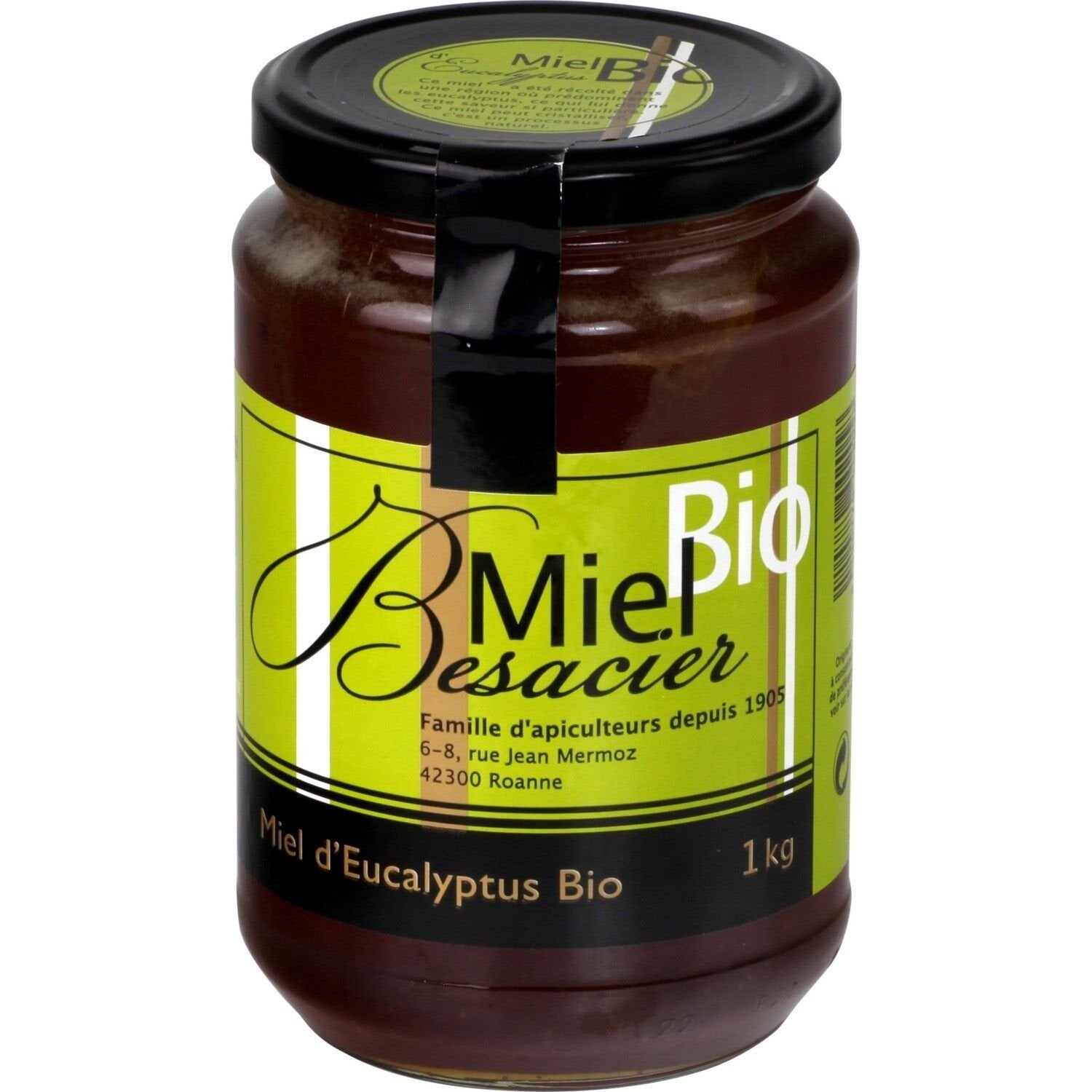 Miel d'Eucalyptus Bio MIEL BESACIER le pot d'1kg