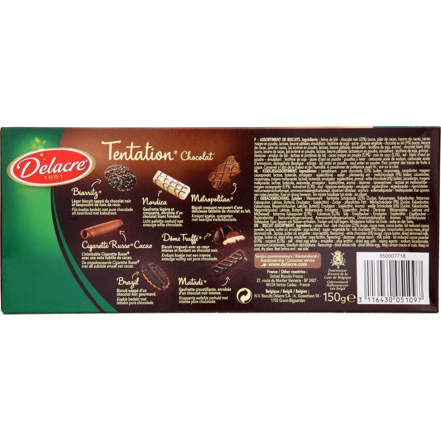 DELACRE Schokoladen-Versuchungskekse