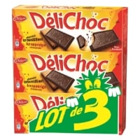 Biscuits Chocolat Noir DELICHOC les 3 boites de 150 g