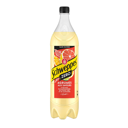 Soda aux Agrumes Zéro Sucres SCHWEPPES la bouteille d'1,5L