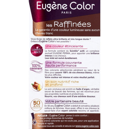 Coloration Permanente 35 Châtain Expresso les Raffinées Huile d'Argan Color & Éclat EUGENE COLOR