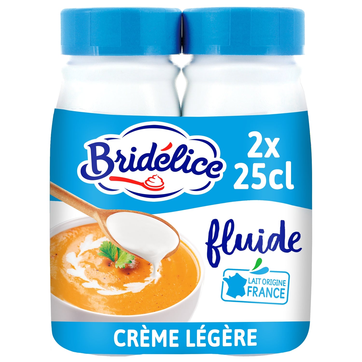 Crème UHT fluide légère 12% MG BRIDELICE 