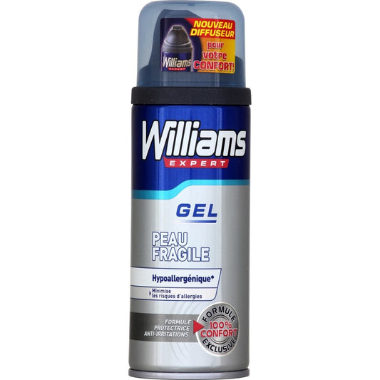 Gel à Raser Peau Fragile Homme WILLIAMS la bombe de 200 ml