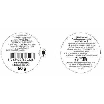 Chewing-Gum à Dérouler Goût Tutti Frutti ZIP ET ZAP