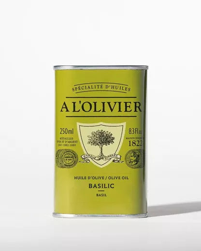 Huile d'olive aromatique au basilic A L'OLIVIER