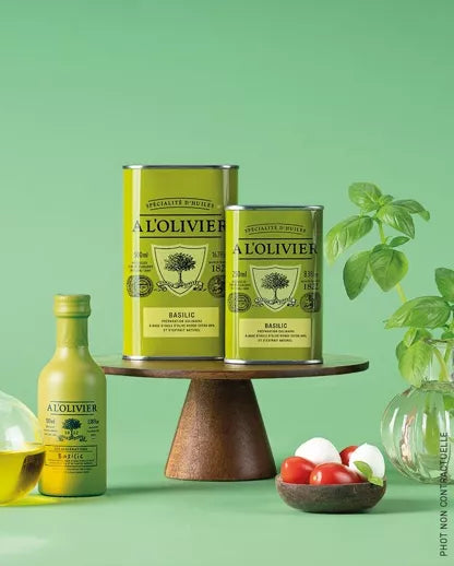 Huile d'olive aromatique au basilic A L'OLIVIER