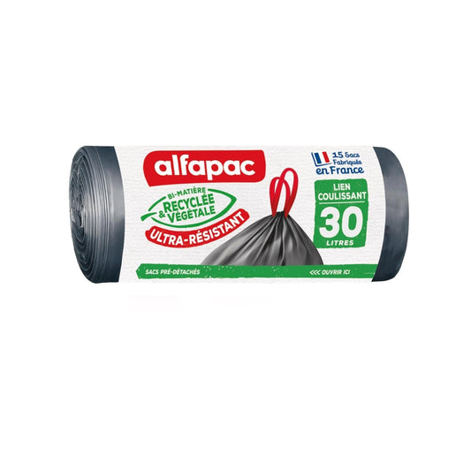 Sac Poubelle Lien Coulissant 30L ALFAPAC
