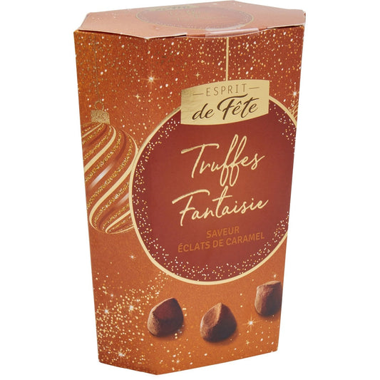 Truffes au Chocolat Eclats de Caramel, Fantaisies ESPRIT DE FETE - Gamme de Noël 2025 la boite de 250g