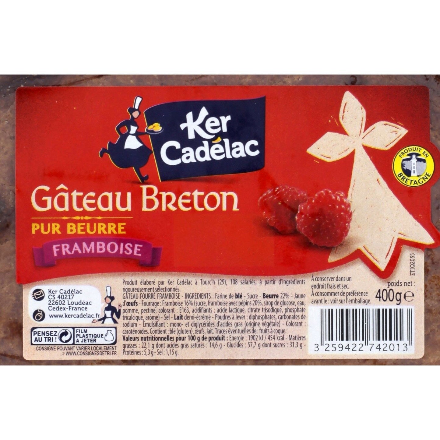 Pure Butter Raspberry Breton Cake KER CADELAC
