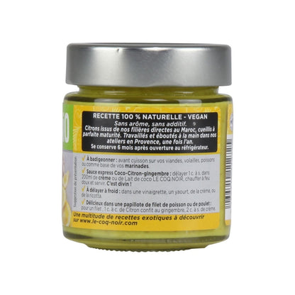 Fonds de Sauce Bio Citron Confit Gingembre LE COQ NOIR