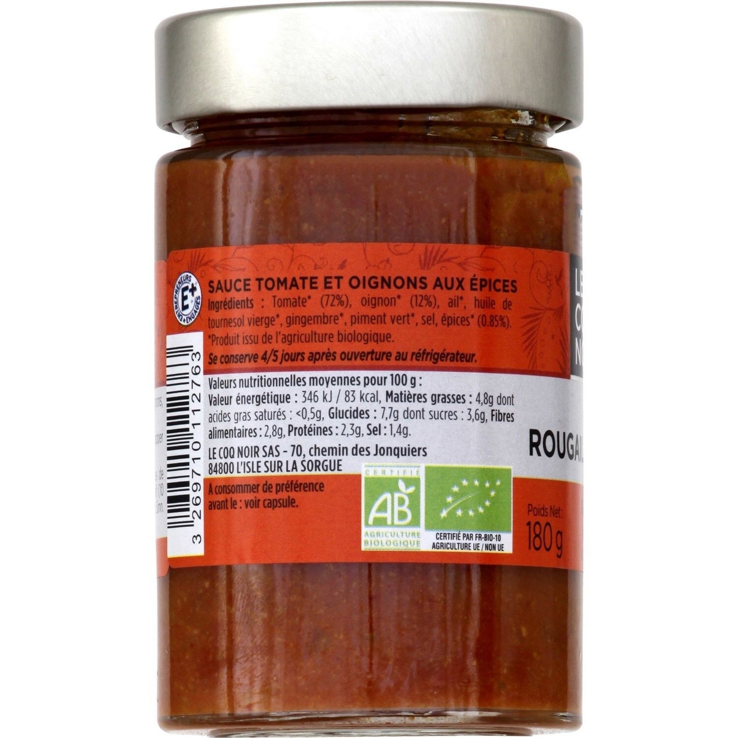 Organic Rougail Marmite Medium Sauce LE COQ NOIR