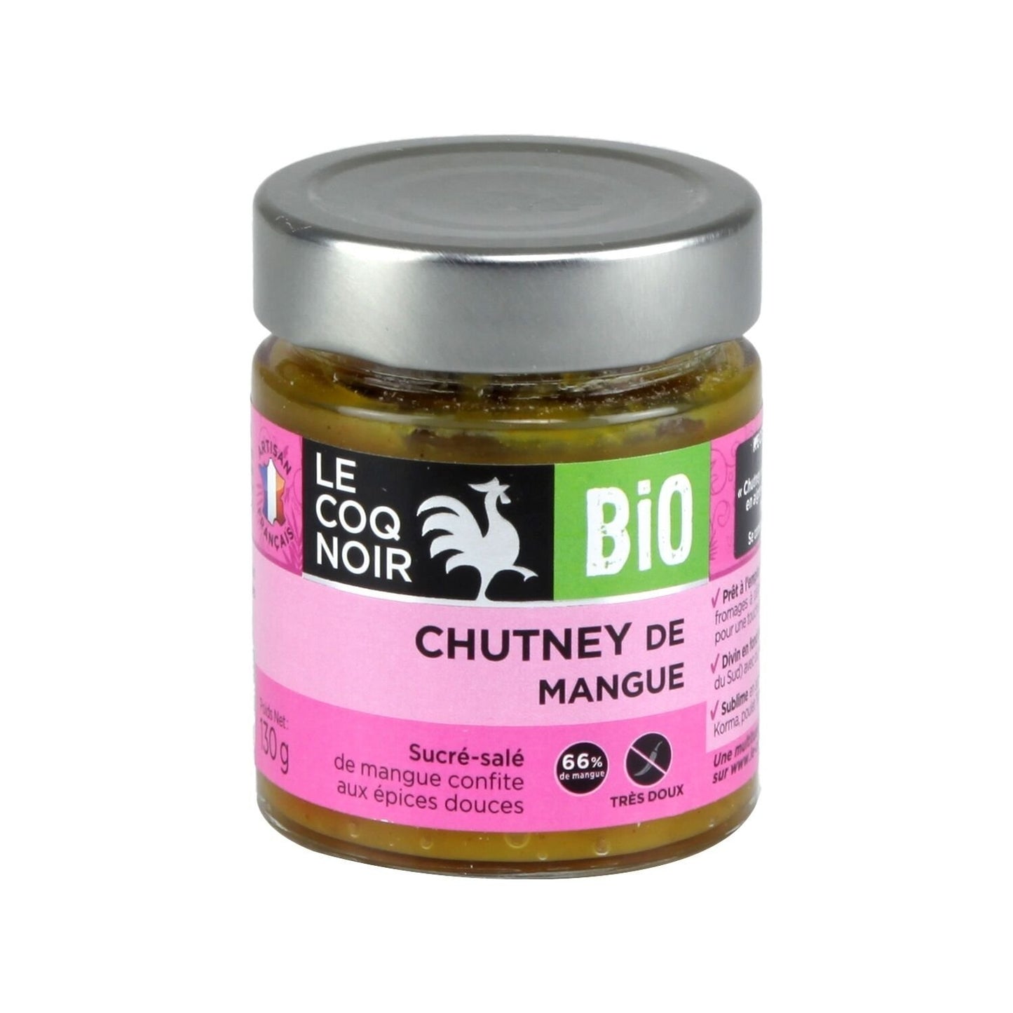 Chutney de Mangue Bio LE COQ NOIR