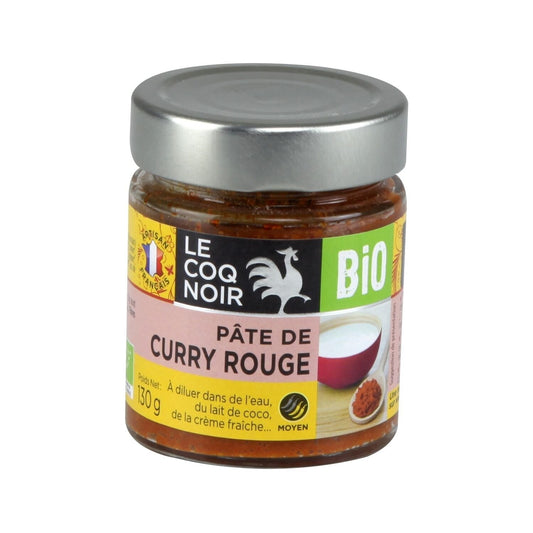 Pâte de Curry Rouge Bio LE COQ NOIR le pot de 130g