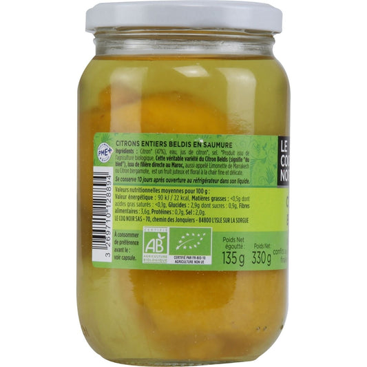 Citron bio Beldis LE COQ NOIR 
