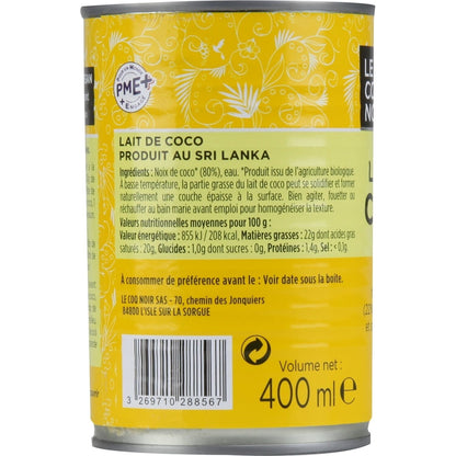 Lait de Coco Bio LE COQ NOIR