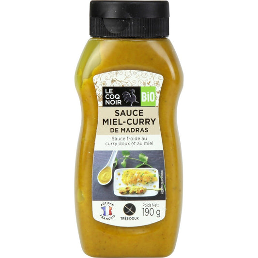 Sauce Bio Miel Curry de Madras LE COQ NOIR