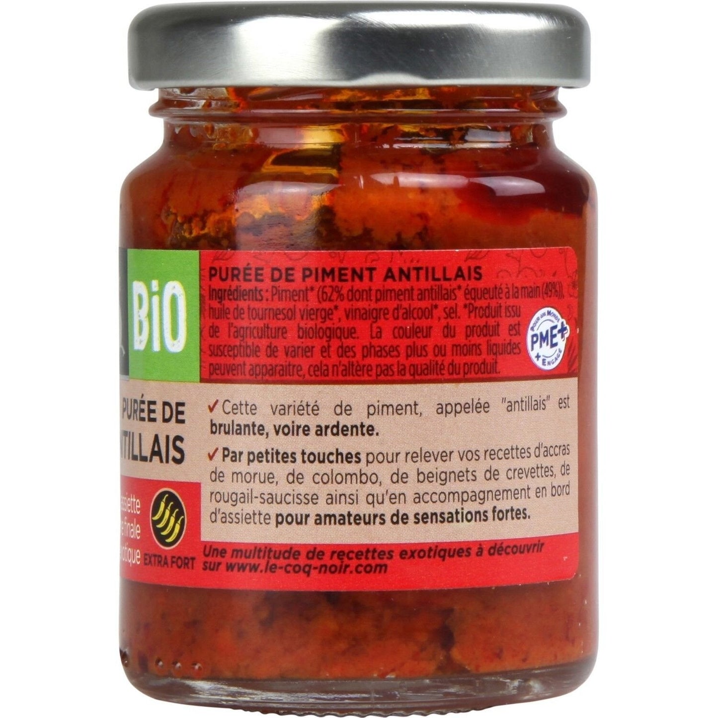 [ANTI-GASPILLAGE] Purée de Piment Bio Antillais LE COQ NOIR - Date de durabilité minimale : 18/09/2025