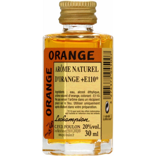 Préparation Culinaire Arôme Naturel d'Orange LECHAMPION le flacon de 30 ml