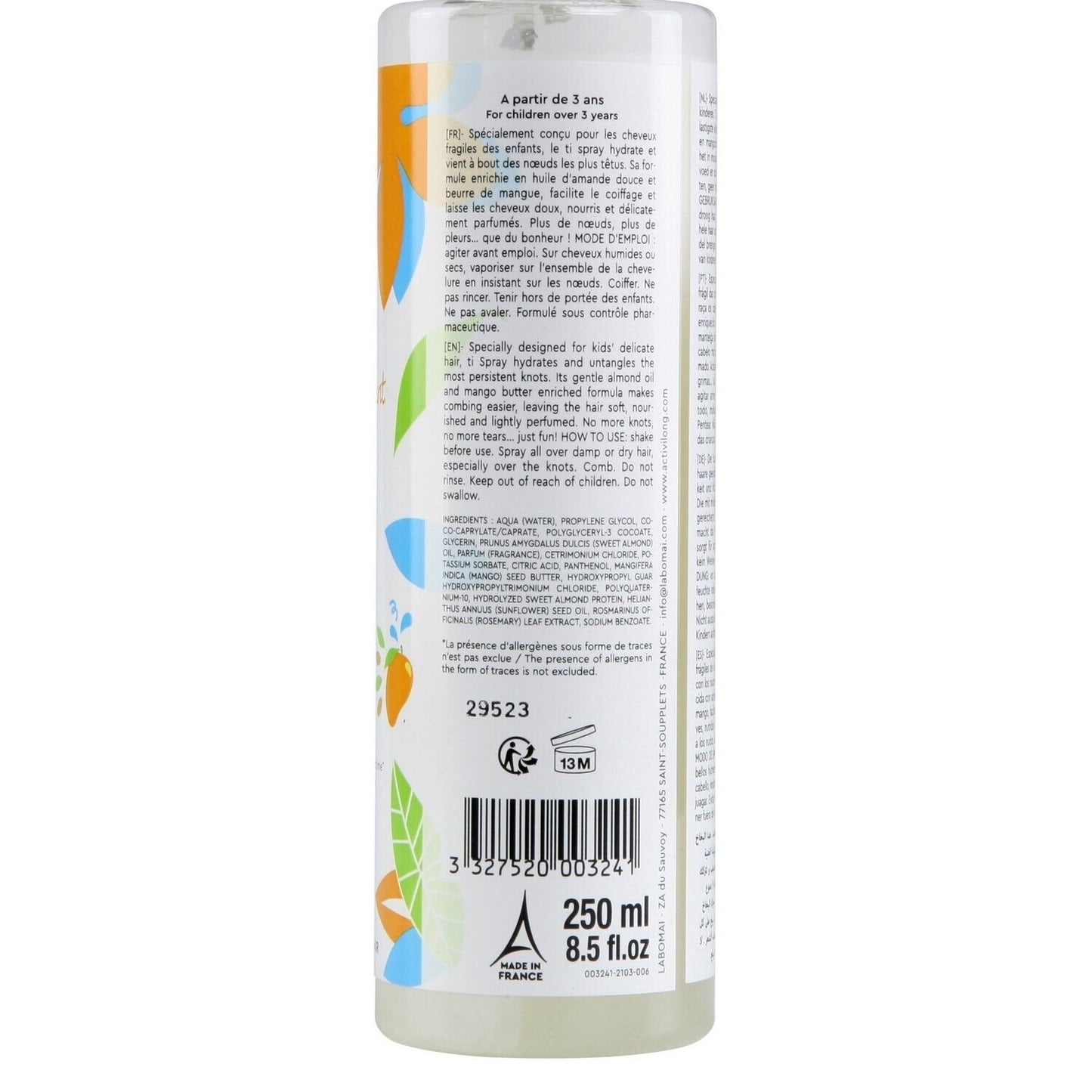 ACTIVILONG Mango and Sweet Almond Leave-In Conditioner for Children