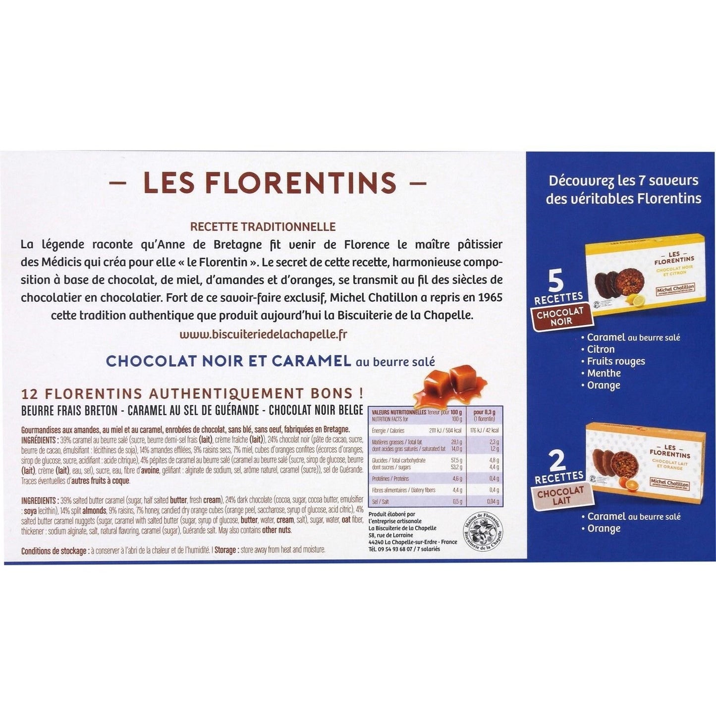 Florentine Chocolate/Caramel Biscuits CHOCOLATIER CHATILLON