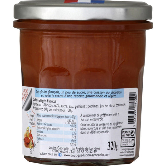Confiture Allégée d'Abricot LUCIEN GEORGELIN