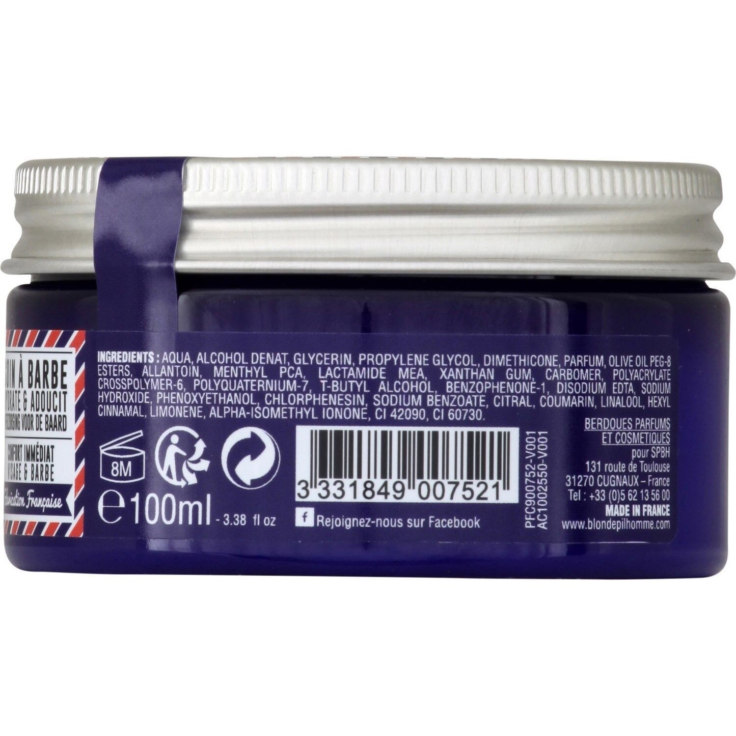 Soin Hydratant Assouplit Barbe Homme BLONDEPIL