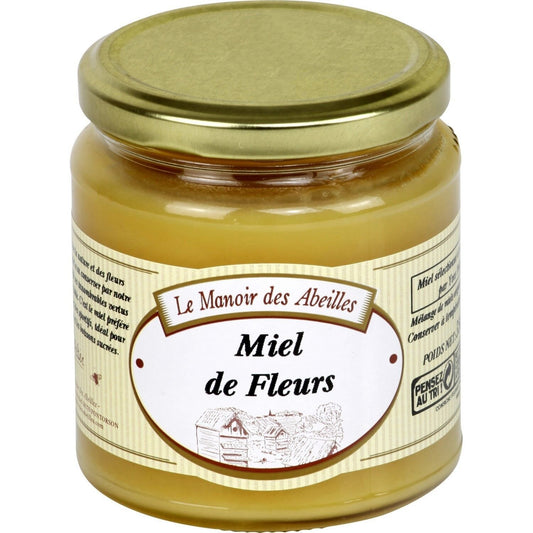 Miel de Fleurs de France LE MANOIR DES ABEILLES le pot de 350 g