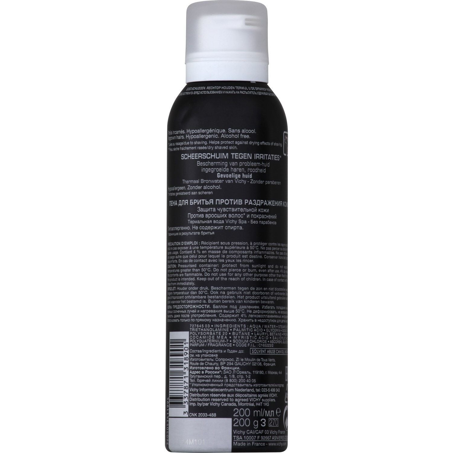 Déodorant Spray Homme Anti-transpirant 48h Fraîcheur Vapo Sans Alcool Ultra-frais 24h VICHY LABORATOIRES 