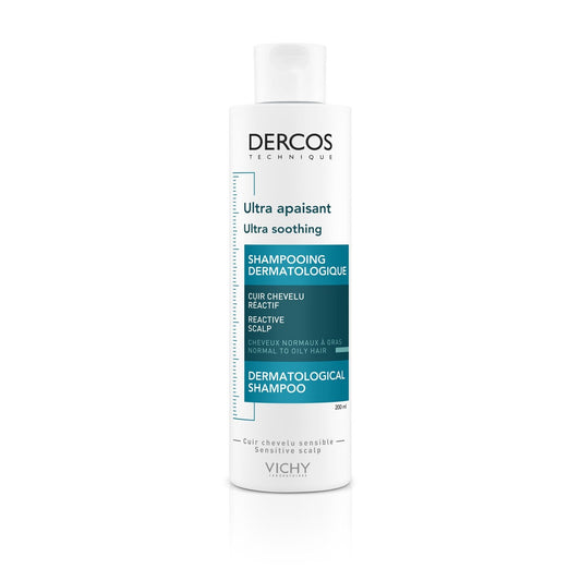 Shampoing Cheveux Gras et Sensibles Ultra Apaisant Dercos Technique VICHY LABORATOIRES le shampoing de 200mL