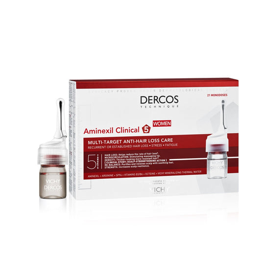 Soin Cheveux Traitement Anti-Chute Femme Aminexil Clinical 5 VICHY LABORATOIRES le paquet de 21 ampoules
