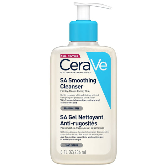 Gel Nettoyant Corps Peau Sèche et Rugueuse Anti-Rugosités CERAVE le pompe de 236mL
