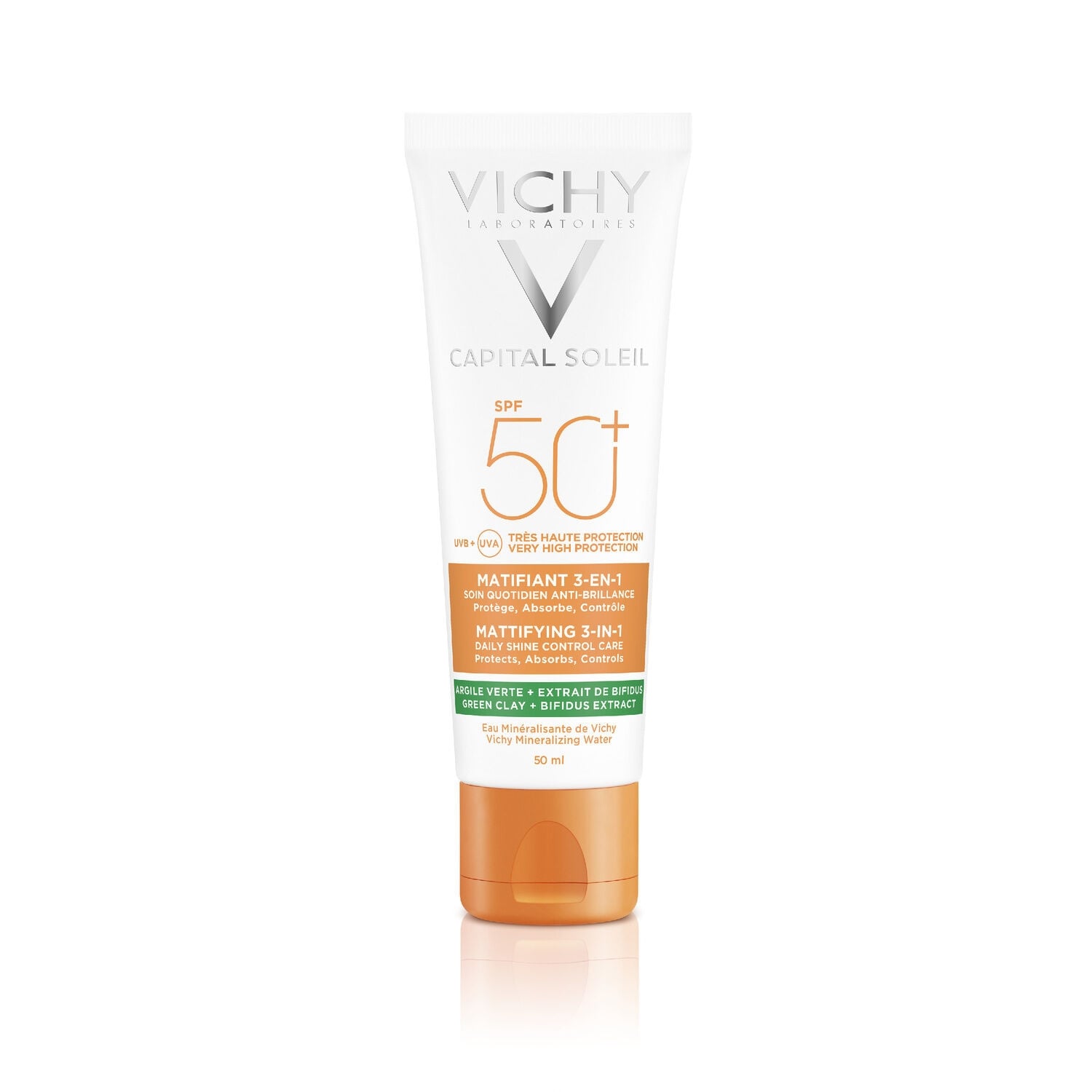 Crème solaire Visage Spf 50+ Matifiant 3 En 1 Peau Mixte à Grasse VICHY LABORATOIRES 