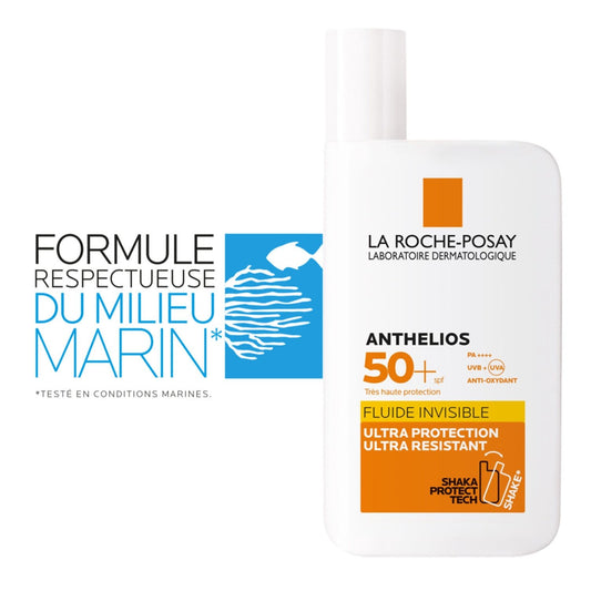Crème Solaire Fluide Visage Spf 50+ Peaux Sensibles Invisible LA ROCHE-POSAY le flacon de 50mL