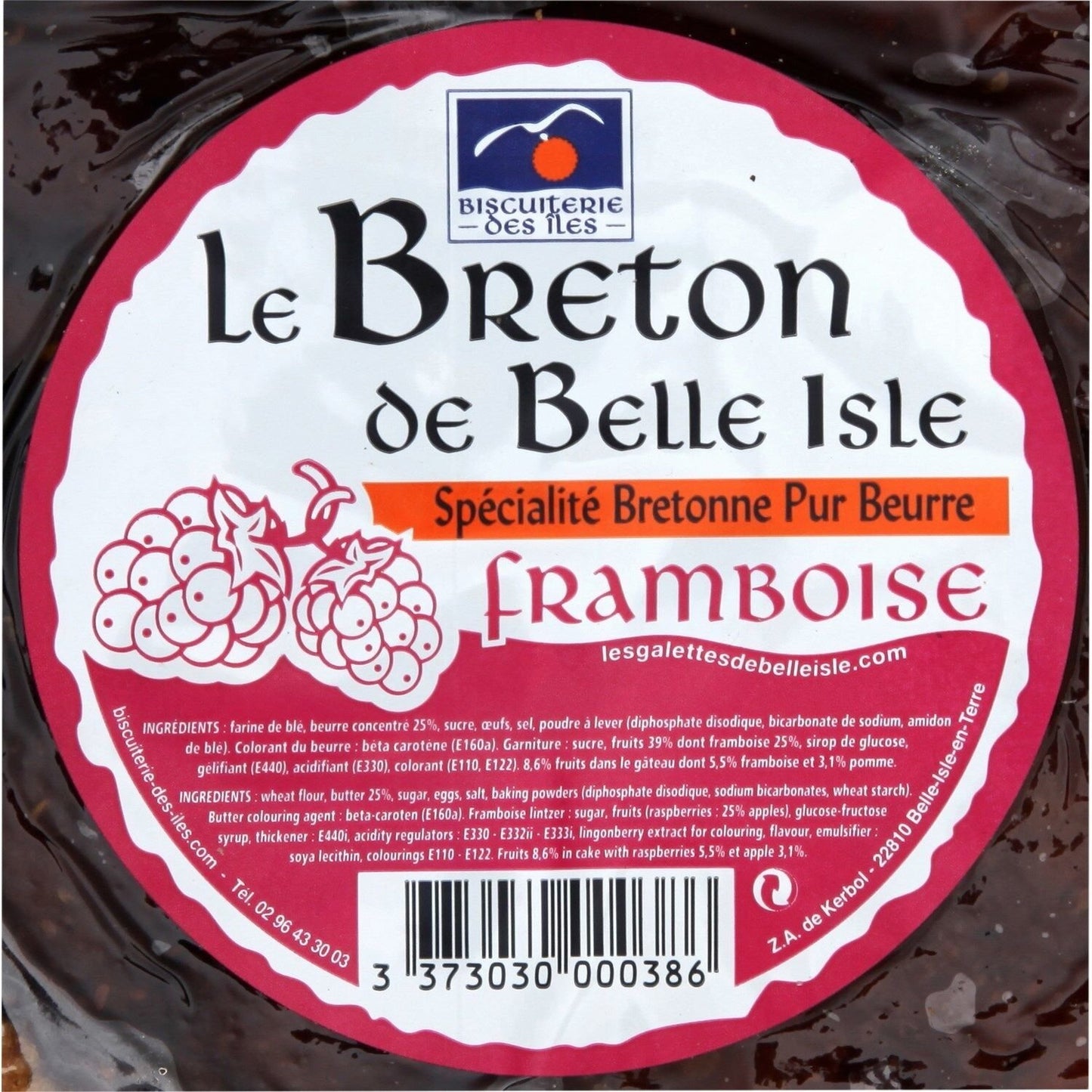 Gâteau le Breton Framboise BISCUITERIE DES ILES