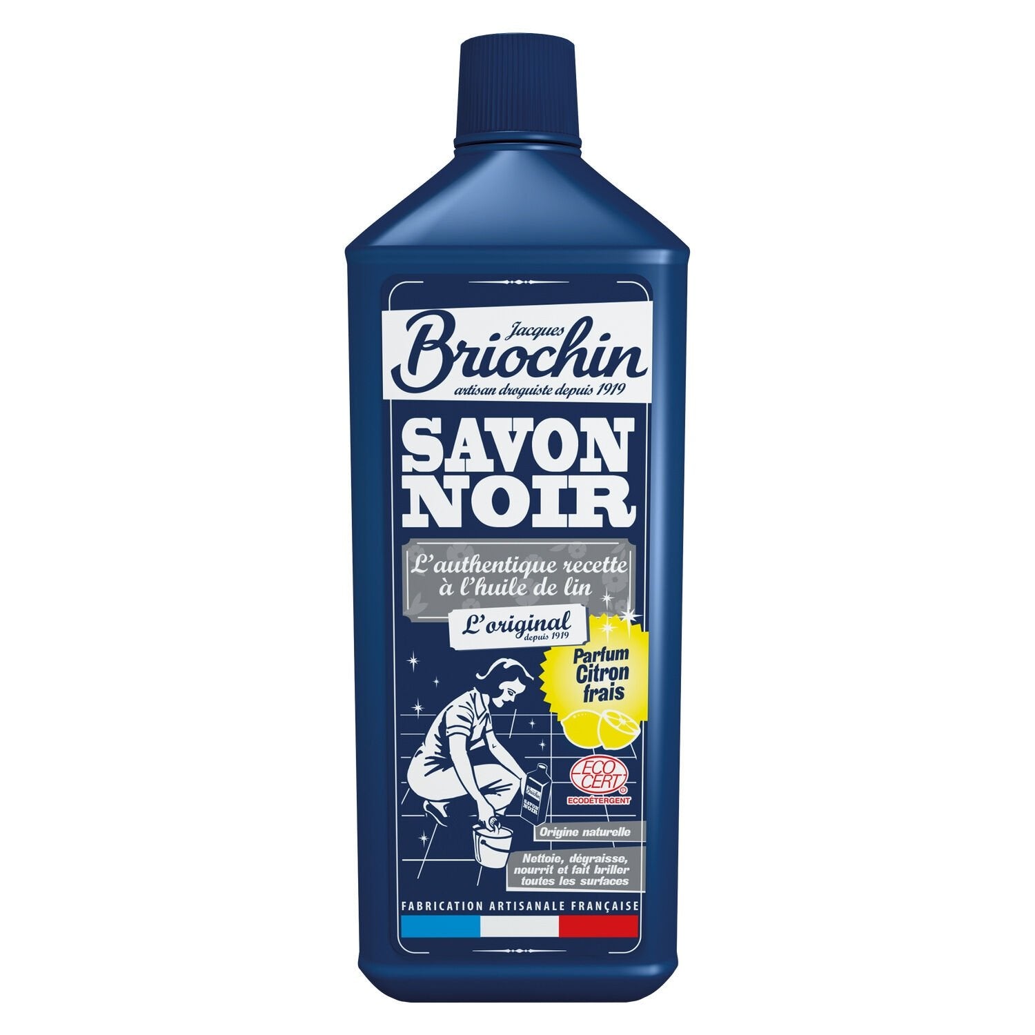 Nettoyant Savon Noir Parfum Citron BRIOCHIN le flacon d'1L