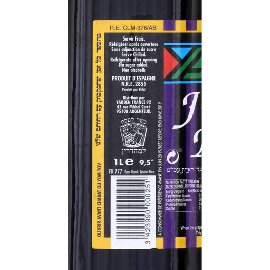 Jus de Raisin Casher Sans Sucres Ajoutés YARDEN