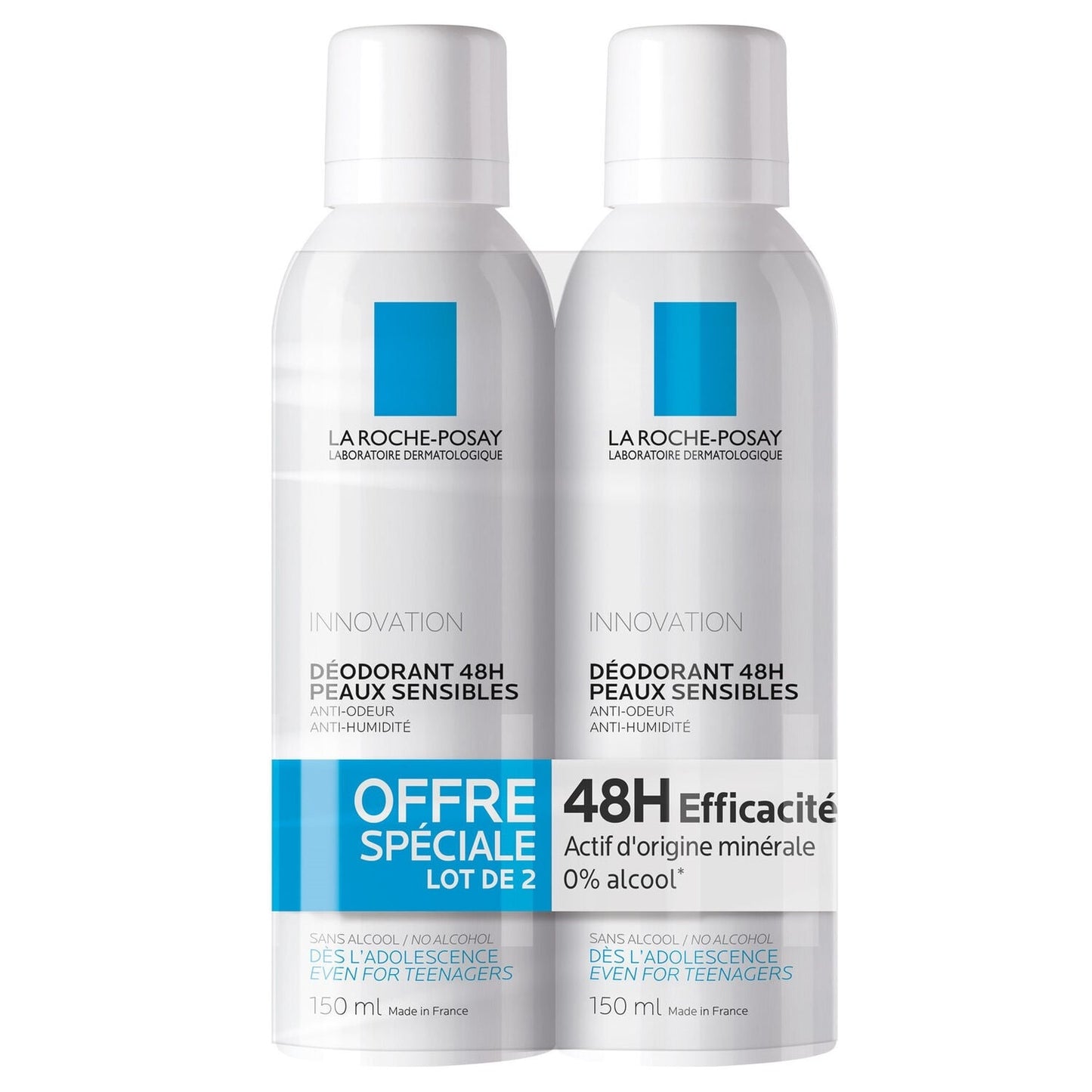 Déodorant Spray Physiologique Anti-Odeurs Anti-Humidité Sans Alcool Actif Naturel Peau Sensible LA ROCHE POSAY 