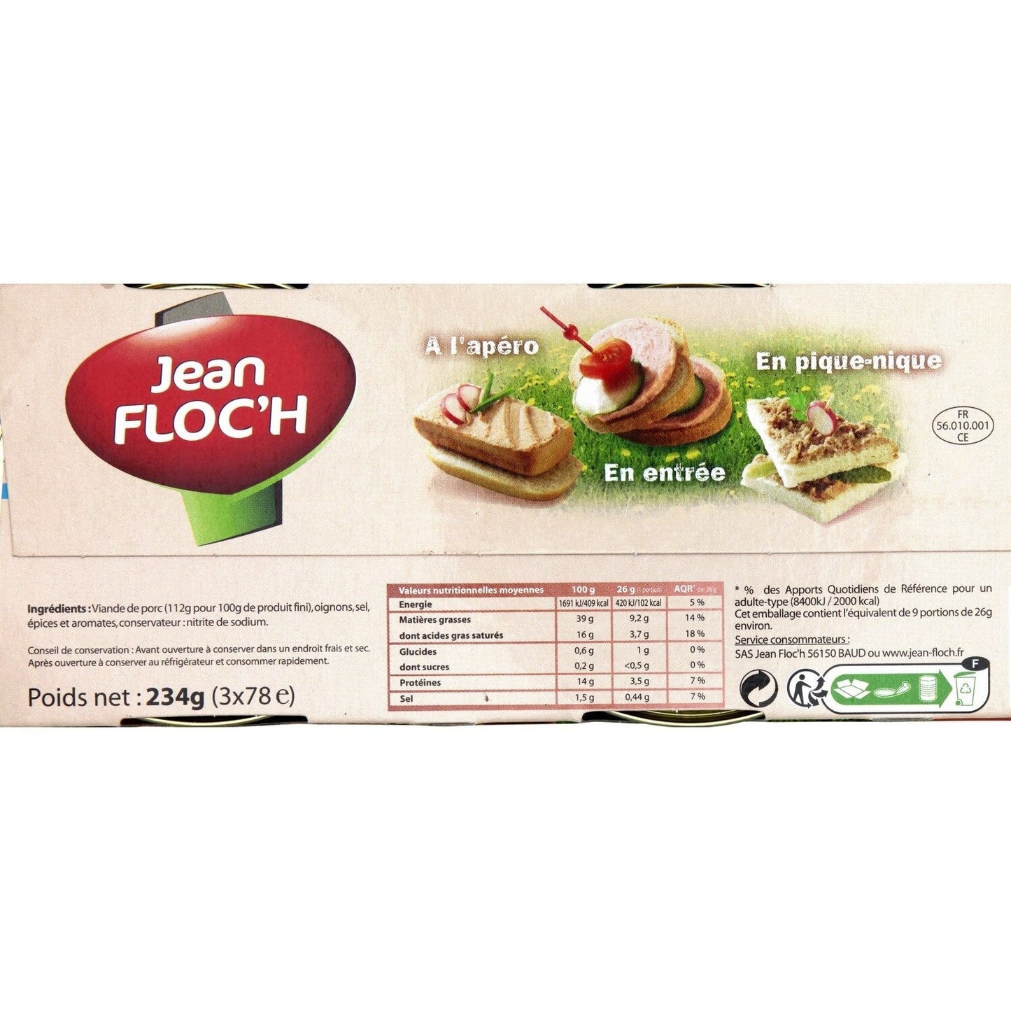 JEAN FLOC'H Pure Pork Rillettes