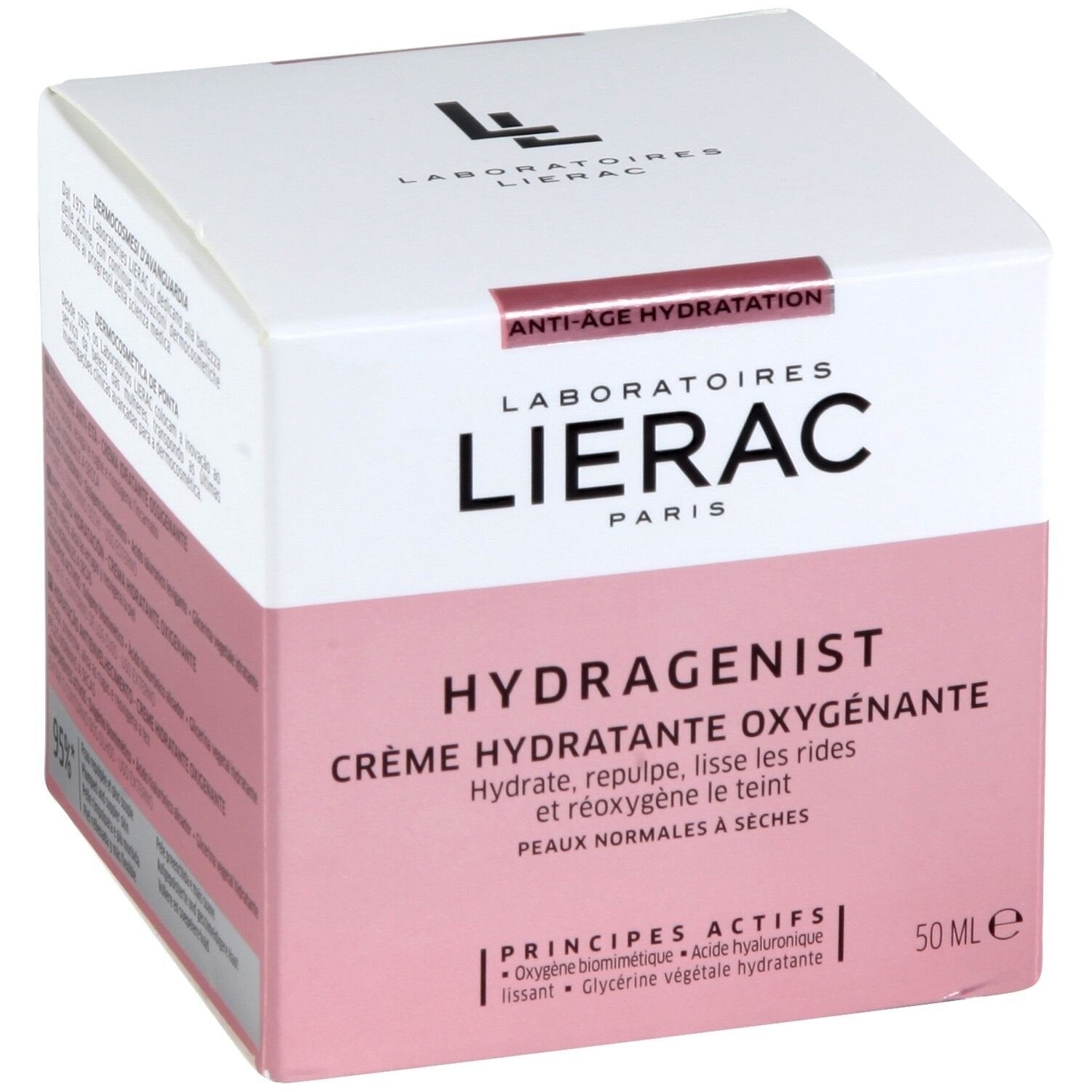 Crème Hydratante Visage Femme pour Tous Types de Peau Hydragenist LIERAC le pot de 50mL